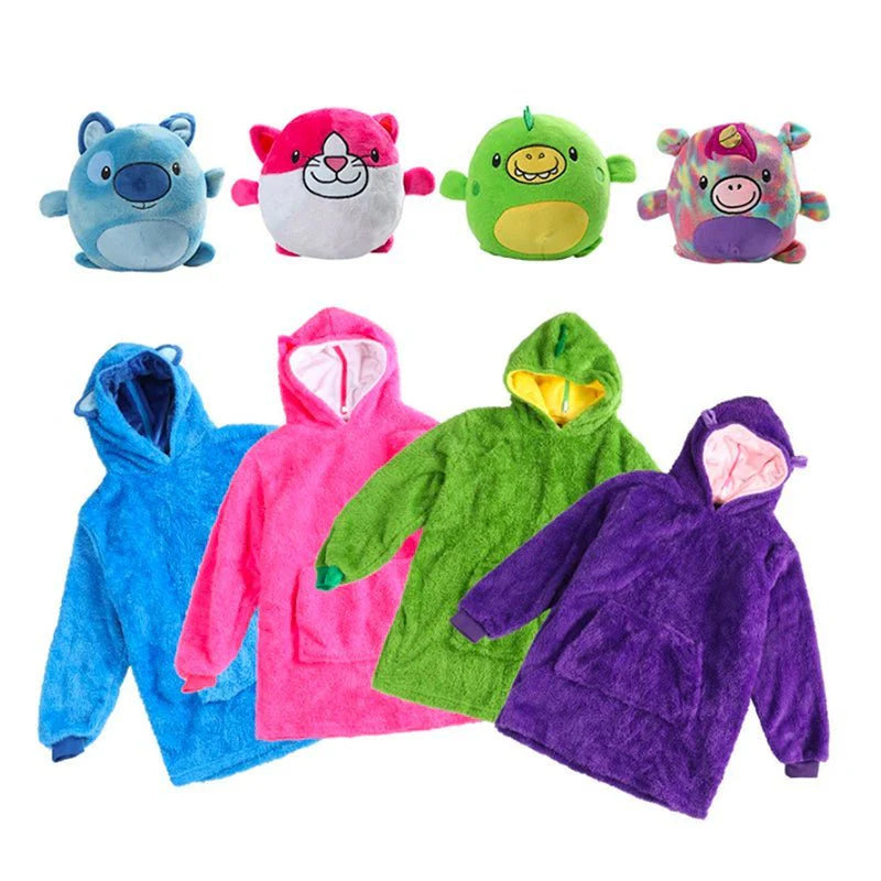 POLERON PELUCHE NIÑO 2 EN 1