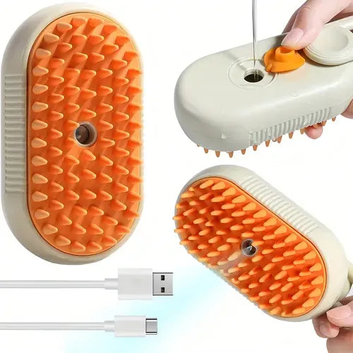 Cepillo Para Mascotas A Vapor Recargable
