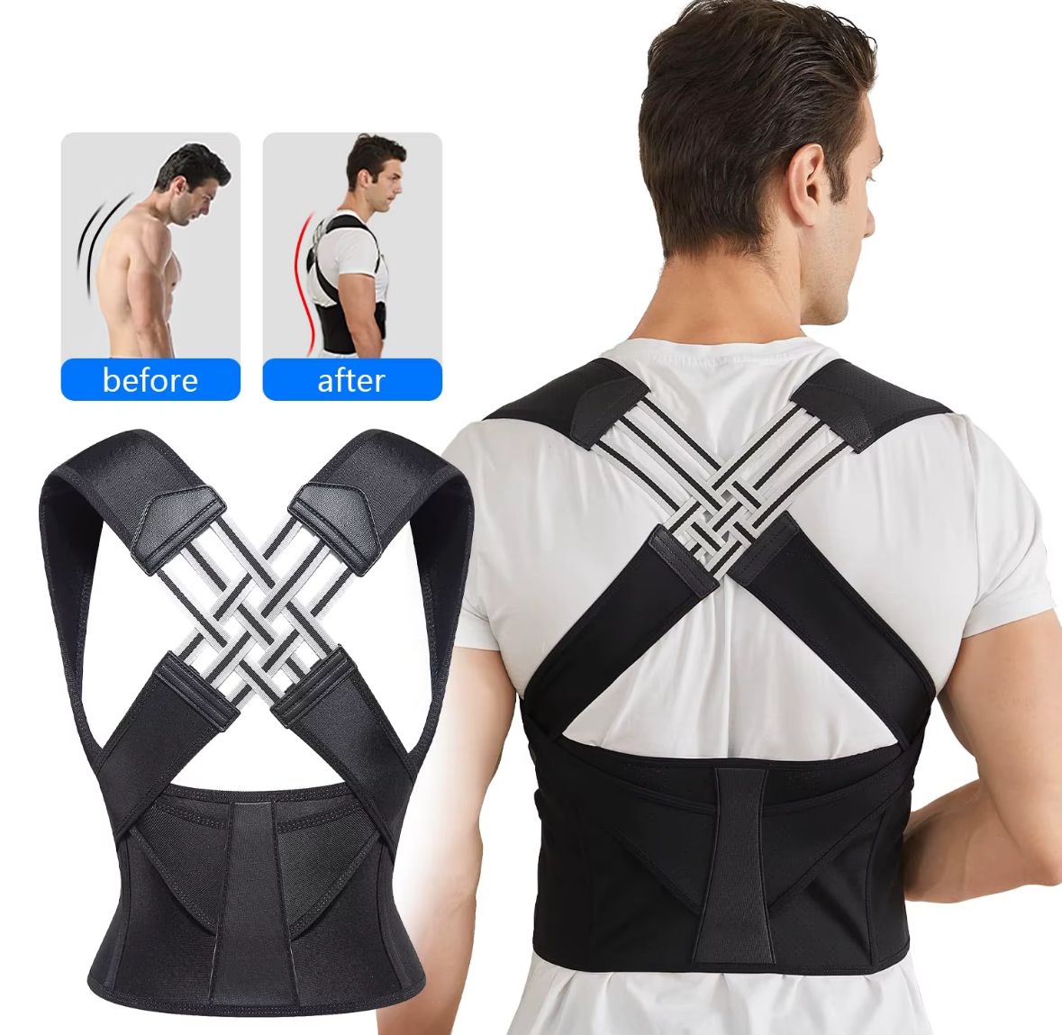 Corrector de postura con soporte lumbar