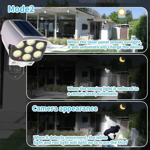 PACK X3 FOCO SOLAR TIPO CAMARA SENSOR