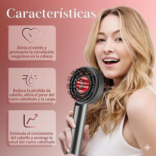 Cepillo Masajeador Cabello Terapia Luz