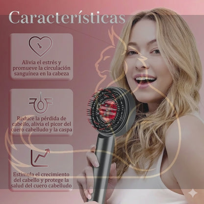 Cepillo Masajeador Cabello Terapia Luz